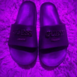 GUESS Women's Black Slide Sandals